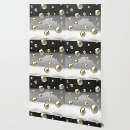 Abstract 3d balck and gold design Wallpaper