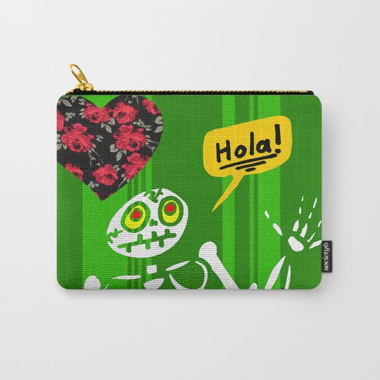 Hello Skeleton Carry-All Pouch