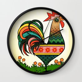 Rise And Shine Rooster Wall Clock