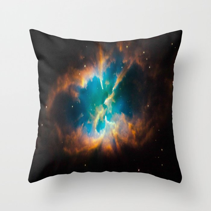 Hubble picture 74 : Planetary Nebula in Pyxis constellation NGC 2818 Throw Pillow