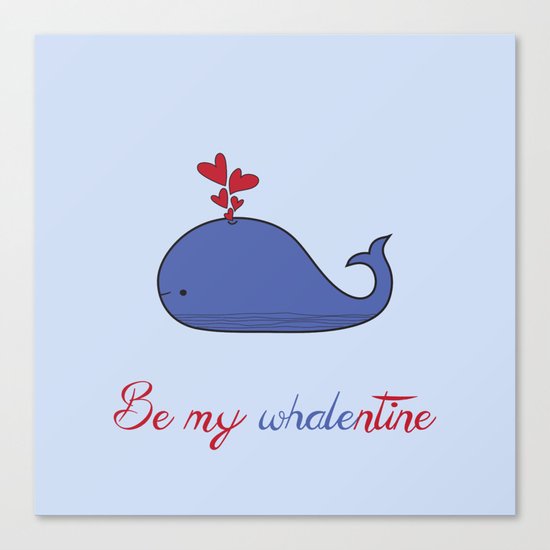 Whalentine Canvas Print
