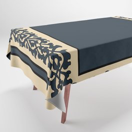 Oriental rug navy and beige Tablecloth