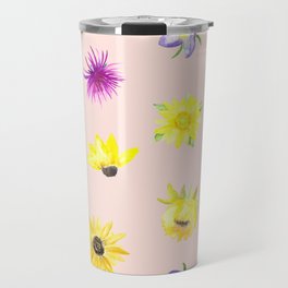 Sunshine Floral Pattern Travel Mug