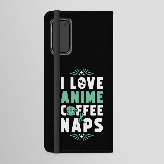 Anime Coffee And Nap Android Wallet Case