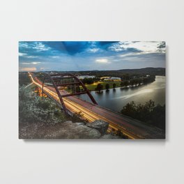 Pennybacker Bridge 360 Metal Print | Texas, Tx, Pennybackerbridge, Bridge, Color, Long Exposure, 360, Austin, Digital, River 