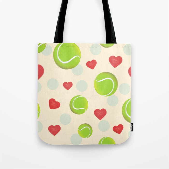 Tennis Love Pattern Tote Bag