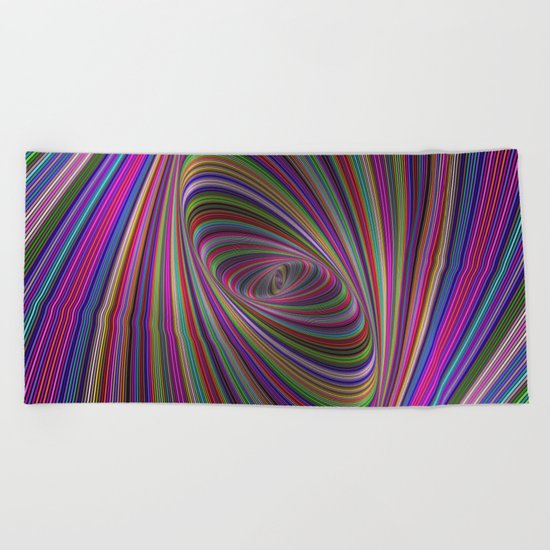 Psychedelic colors Beach Towel