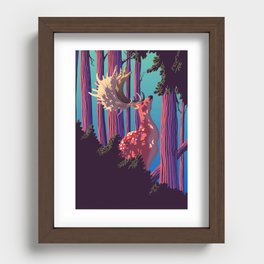 Deer at Sunset Recessed Framed Print