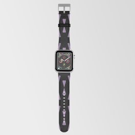 Black and Purple Stripe Chevron Pattern Pairs Coloro 2022 Popular Color Lavender Silk 138-48-19 Apple Watch Band