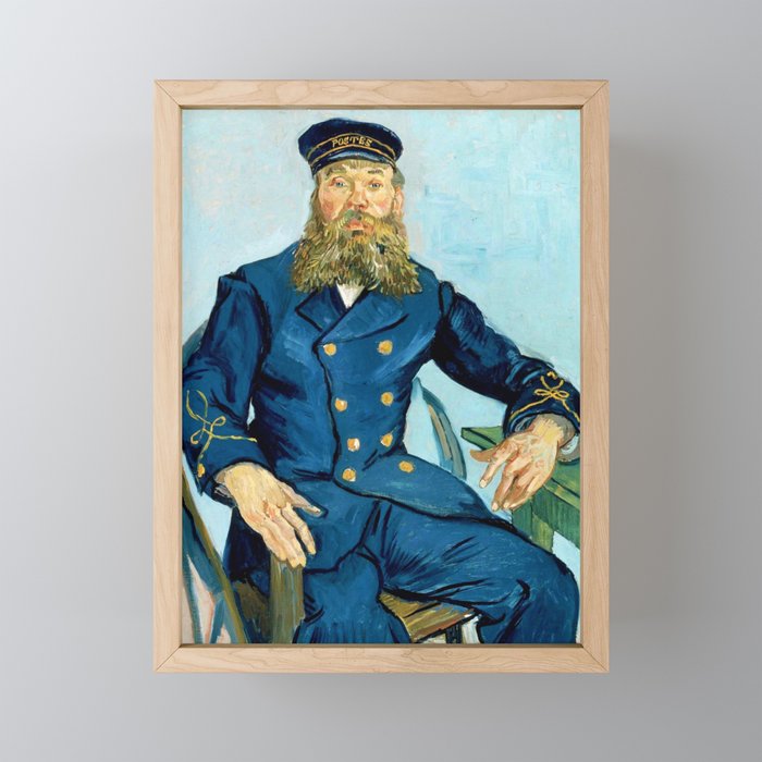 Vincent van Gogh "Portrait of the Postman Joseph Roulin" Framed Mini Art Print