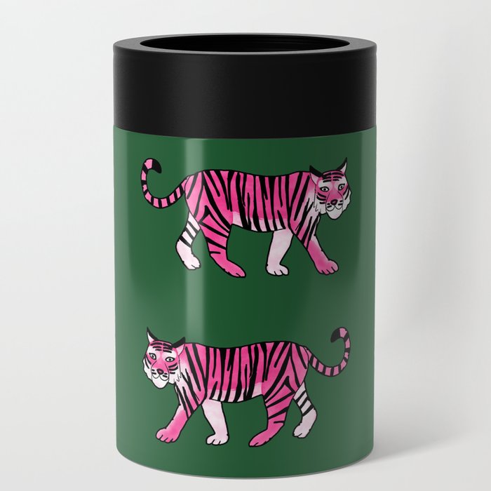 Tiger Pattern (pink/green) Can Cooler