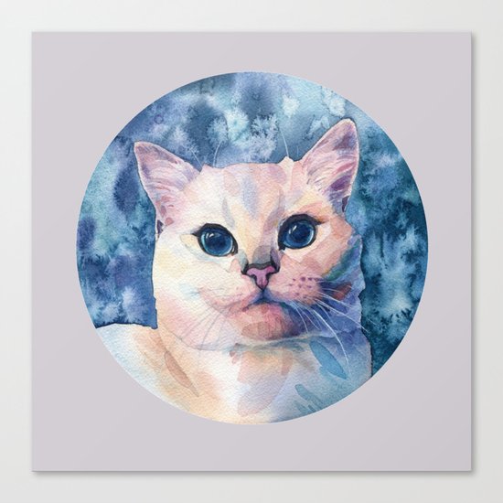 "White cat" Canvas Print