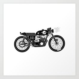 Moto #16 (White/Black) Art Print