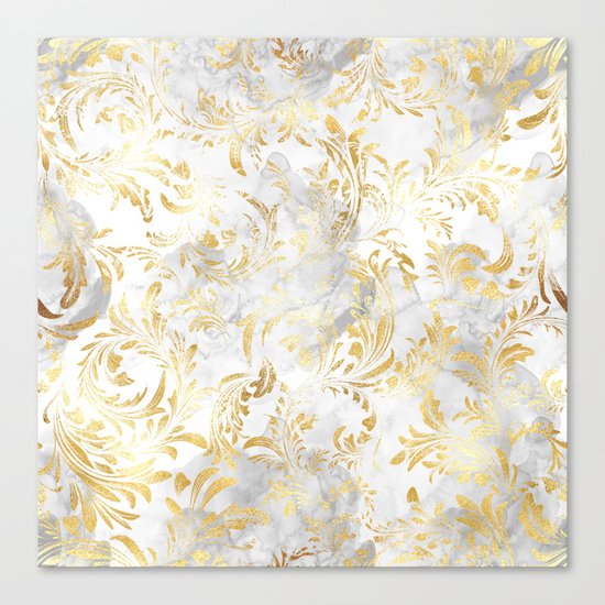 Elegant Gold swirls Canvas Print