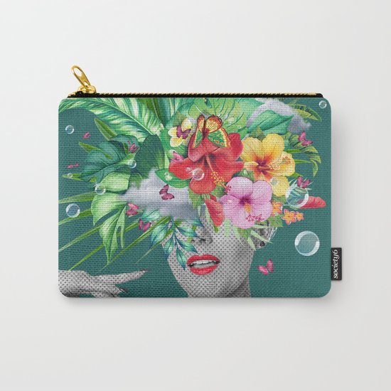 portriat floral Carry-All Pouch