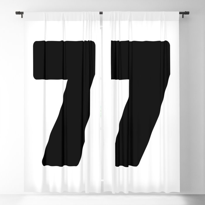 7 (Black & White Number) Blackout Curtain