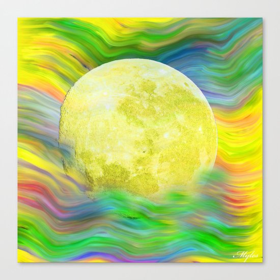 MOON VISIONS AT SEA OIL PAINTING Canvas Print