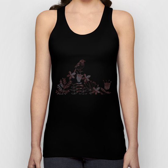 Watercolor Botanical Garden IV Unisex Tank Top