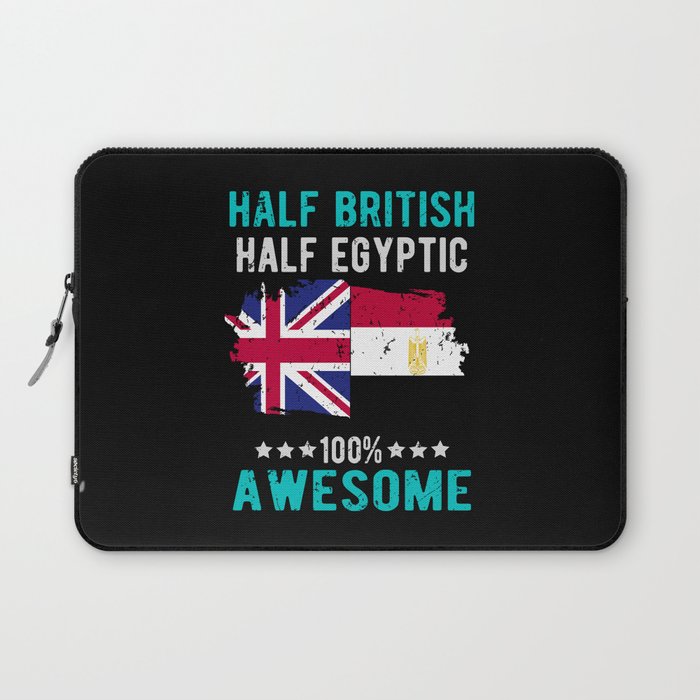 Half British Half Egyptic Laptop Sleeve