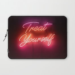 Treat Yourself Neon Sign Laptop Sleeve