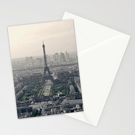 Champ de Mars and Eiffel Tower | Aerial cityscape Paris | Selective color Stationery Card