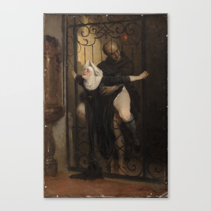 The Sin (1880) -Heinrich Lossow (1843-1897) Canvas Print by African Python.