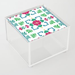 Green 2, Framed Talavera Flower Acrylic Box