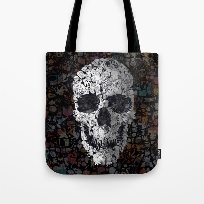 Doodle Skull Tote Bag
