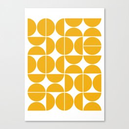 Mid Century Modern Geometric 04 Yellow Canvas Print