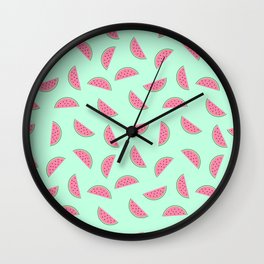 Seamless Watermelon Pattern Wall Clock