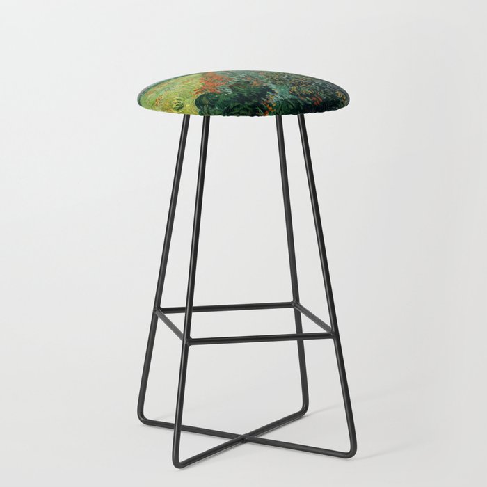Field with Poppies by Vincent van Gogh Bar Stool