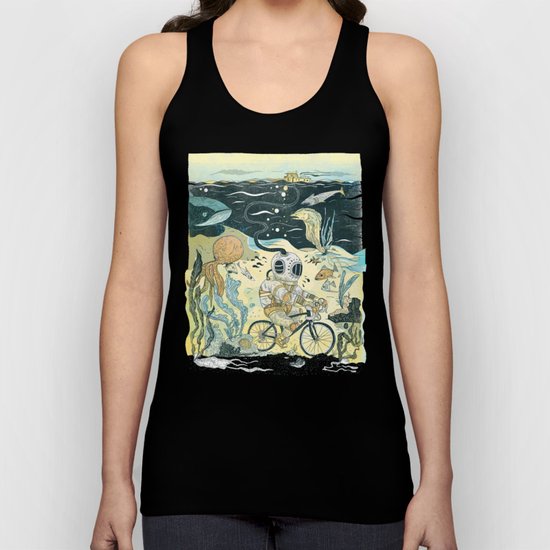 Cycling in the Deep Unisex Tank Top