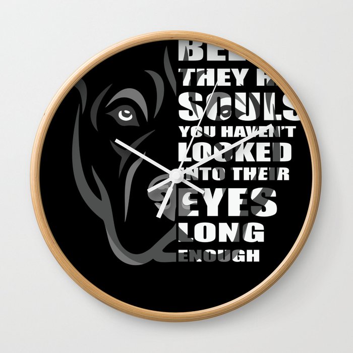 Pitbull soul design, gift for Pitbull lovers & rescuers Wall Clock