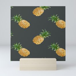 Trendy Summer Pattern with Pineapples Mini Art Print