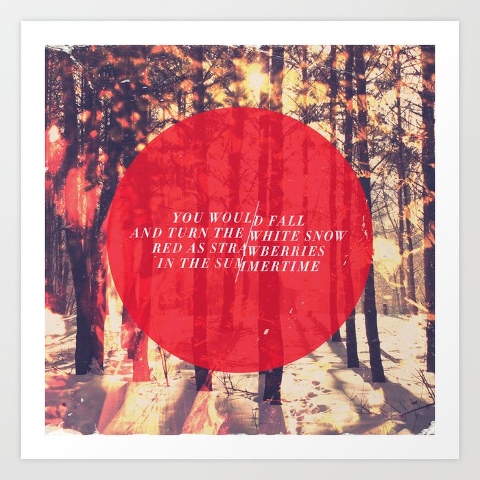 Fleet Foxes White Winter Hymnal Art Print By Jj Delrosario