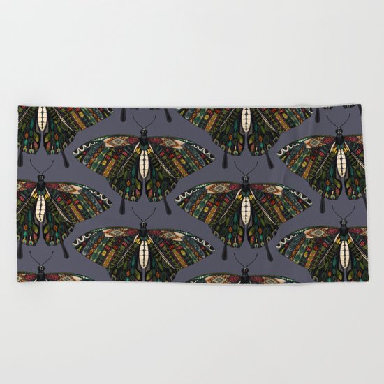 swallowtail butterfly dusk Beach Towel