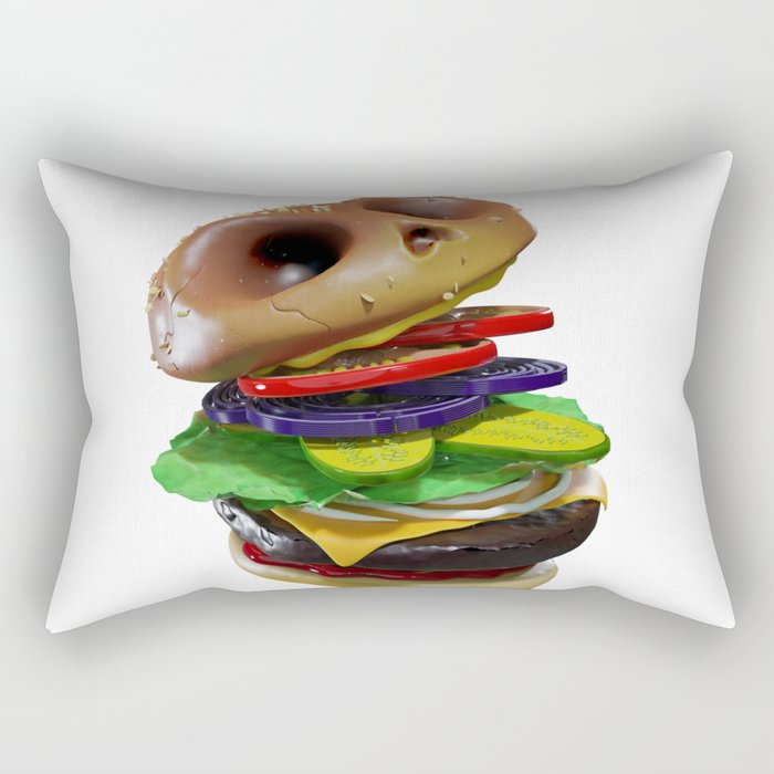 Death Burger Rectangular Pillow