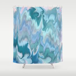 Pastel Marble - Pink, Blue, Teal, Aqua, Blush Shower Curtain