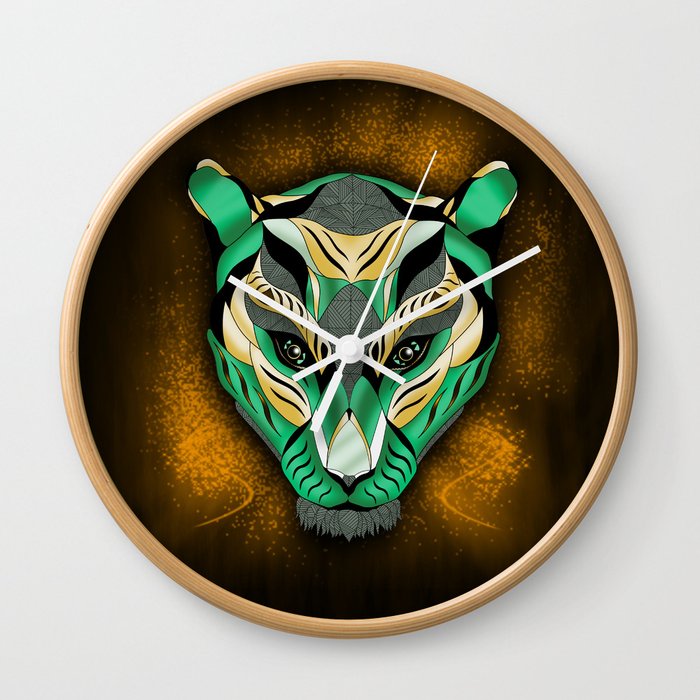 Tiguer X Green Wall Clock