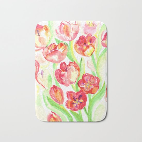 Mothers Day Tulips Bath Mat