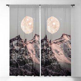 Moon Light Mountain  Blackout Curtain