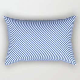 [ Thumbnail: Mint Cream & Royal Blue Colored Lines/Stripes Pattern Rectangular Pillow ]