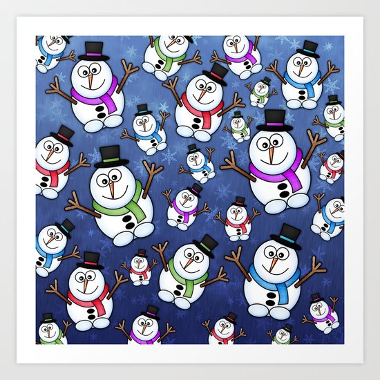 Frosties The Snowmen. Art Print