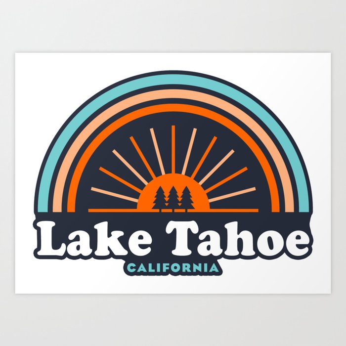 Lake Tahoe California Rainbow Art Print