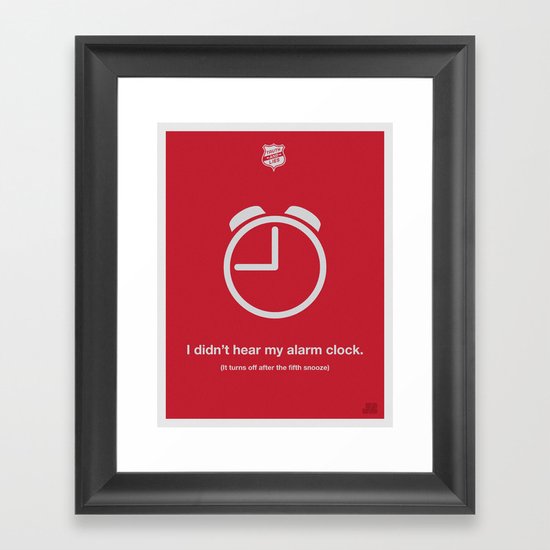 Alarm Clock Framed Art Print