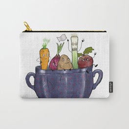 Vegetable Soup Carry-All Pouch | Potato, Cute, Fear, Veggies, Digital, Painting, Soup, Onion, Vegetables, Winter 