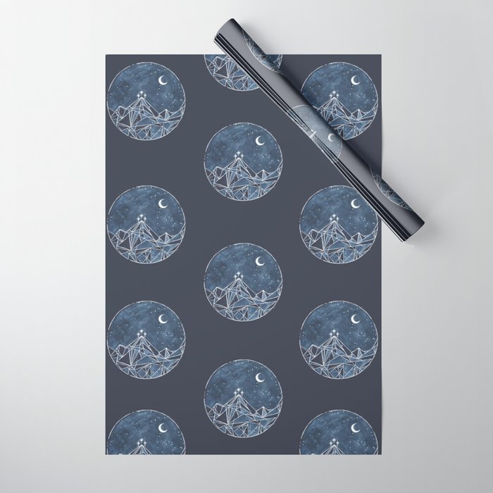 Night Court moon and stars Wrapping Paper