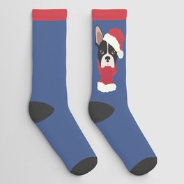 Christmas Boston Terrier Socks