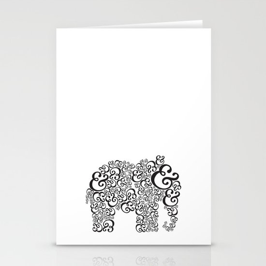 Ampersand Elephant Stationery Cards