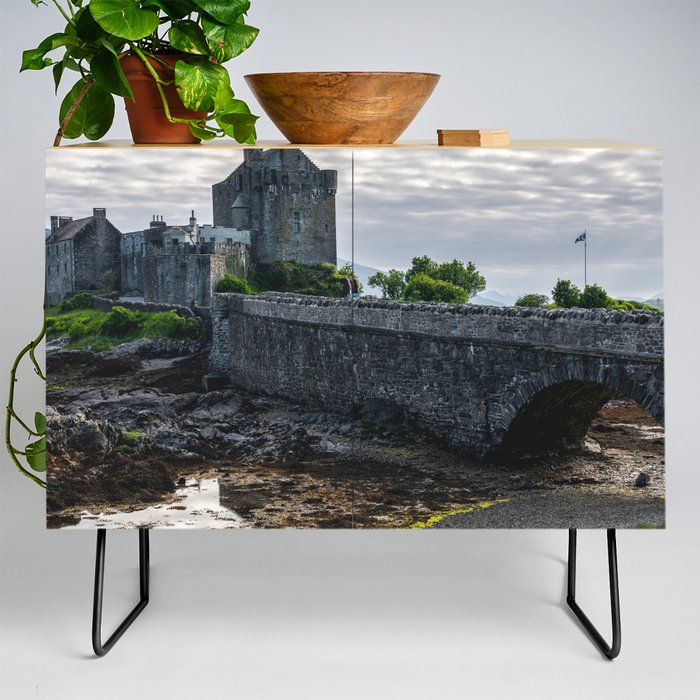 Great Britain Photography - Bridge Leading To Eilean Donan Castle Credenza